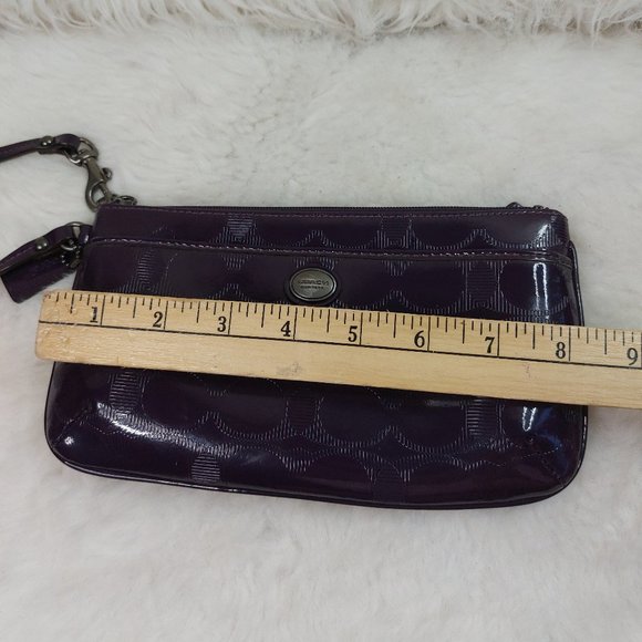Coach Purple Wristlet Clutch - Picture 7 of 9